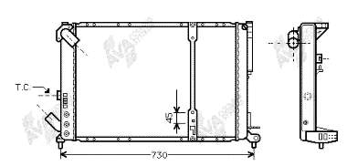 Radiador de esfriamento de motor 43002209 VAN Wezel