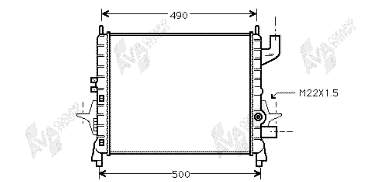 Radiador de esfriamento de motor 7701042415 Renault (RVI)