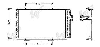 Radiador de aparelho de ar condicionado 43005188 VAN Wezel