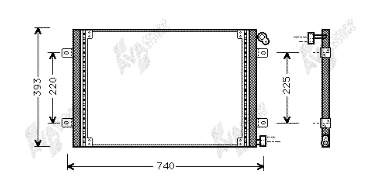 Radiador de aparelho de ar condicionado 6025313325 Renault (RVI)