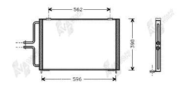 43005236 VAN Wezel radiador de aparelho de ar condicionado