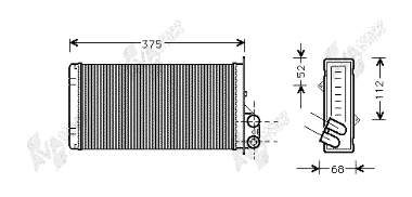 43006226 VAN Wezel radiador de forno (de aquecedor)