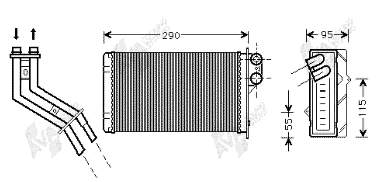 43006227 VAN Wezel radiador de forno (de aquecedor)