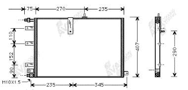 Radiador de aparelho de ar condicionado 47005038 VAN Wezel