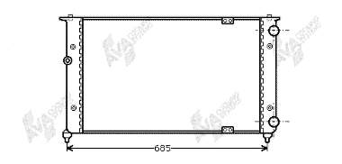 49002021 VAN Wezel radiador de esfriamento de motor