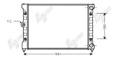 49002024 VAN Wezel radiador de esfriamento de motor