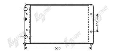 49002031 VAN Wezel radiador de esfriamento de motor