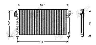 Radiador de aparelho de ar condicionado para Subaru Legacy (BD, BG)