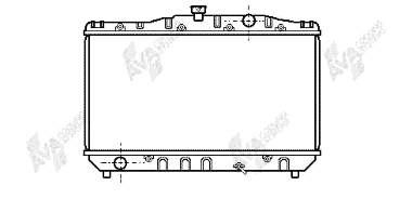 53002044 VAN Wezel radiador de esfriamento de motor