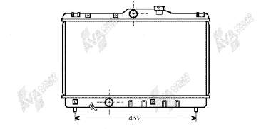 Radiador de esfriamento de motor 53002140 VAN Wezel