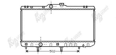 Radiador de esfriamento de motor 53002189 VAN Wezel