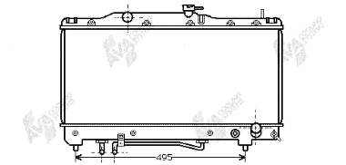 Radiador de esfriamento de motor 53002205 VAN Wezel