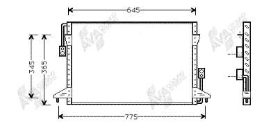 Radiador de aparelho de ar condicionado 53005224 VAN Wezel