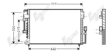 53005225 VAN Wezel radiador de aparelho de ar condicionado