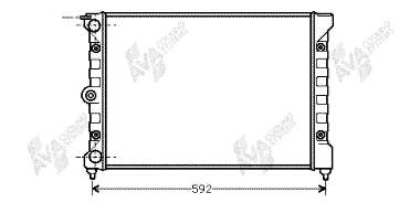 58002011 VAN Wezel radiador de esfriamento de motor