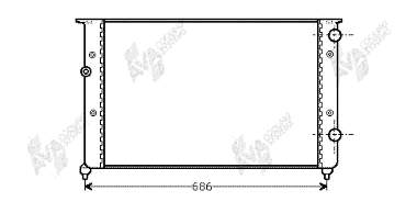 58002102 VAN Wezel radiador de esfriamento de motor