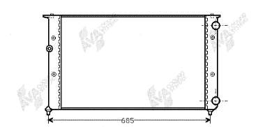 58002116 VAN Wezel radiador de esfriamento de motor