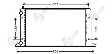 58002133 VAN Wezel radiador de esfriamento de motor