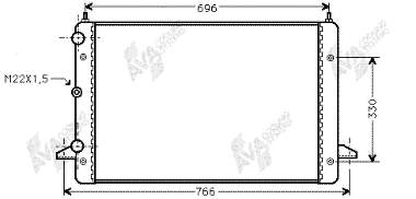 58002135 VAN Wezel radiador de esfriamento de motor