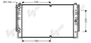 58002149 VAN Wezel radiador de esfriamento de motor