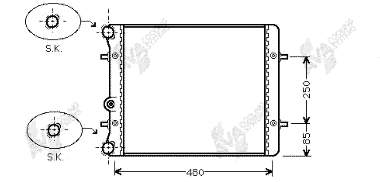 58002152 VAN Wezel radiador de esfriamento de motor