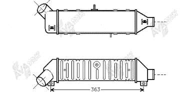 CI60000P Knecht-Mahle radiador de intercooler