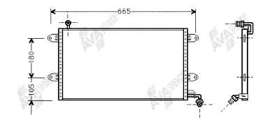 58005137 VAN Wezel radiador de aparelho de ar condicionado