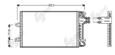 58005140 VAN Wezel radiador de aparelho de ar condicionado