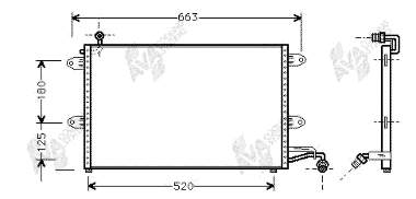 58005143 VAN Wezel radiador de aparelho de ar condicionado