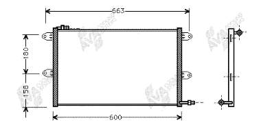 58005144 VAN Wezel radiador de aparelho de ar condicionado