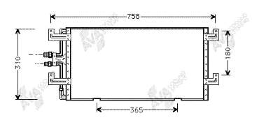 58005145 VAN Wezel radiador de aparelho de ar condicionado