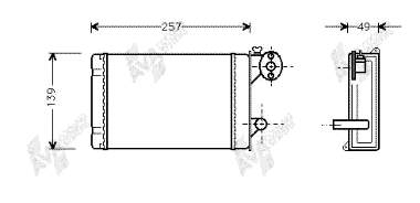 Radiador de forno (de aquecedor) 58006062 VAN Wezel