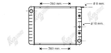 Radiador de esfriamento de motor 59002039 VAN Wezel