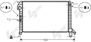 59002060 VAN Wezel radiador de esfriamento de motor