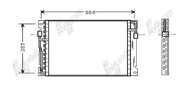 59005077 VAN Wezel radiador de aparelho de ar condicionado