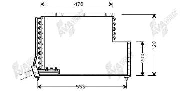 Radiador de aparelho de ar condicionado 59005078 VAN Wezel