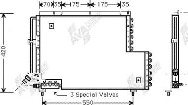 3537802 Volvo radiador de aparelho de ar condicionado