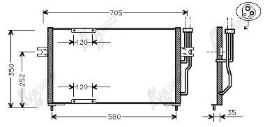 390400 Kale radiador de aparelho de ar condicionado