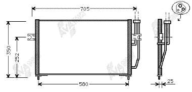 59005094 VAN Wezel radiador de aparelho de ar condicionado