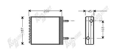 Radiador de forno (de aquecedor) para Volvo 340/360 (343, 345)