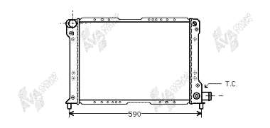 73002012 VAN Wezel radiador de esfriamento de motor