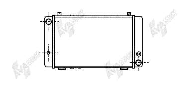 76002002 VAN Wezel radiador de esfriamento de motor