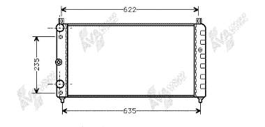 76002003 VAN Wezel radiador de esfriamento de motor