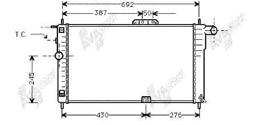 81002001 VAN Wezel radiador de esfriamento de motor