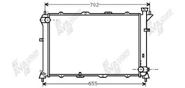 Radiador de esfriamento de motor 2531033000 Hyundai/Kia