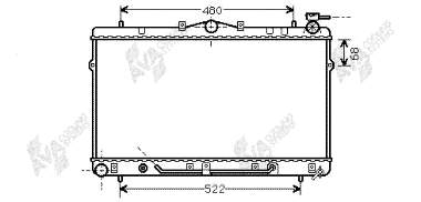 82002044 VAN Wezel radiador de esfriamento de motor