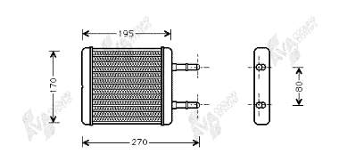 82006061 VAN Wezel radiador de forno (de aquecedor)