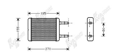 82006064 VAN Wezel radiador de forno (de aquecedor)