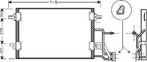 03005173 VAN Wezel radiador de aparelho de ar condicionado