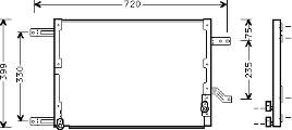 Radiador de aparelho de ar condicionado 1005080 VAN Wezel